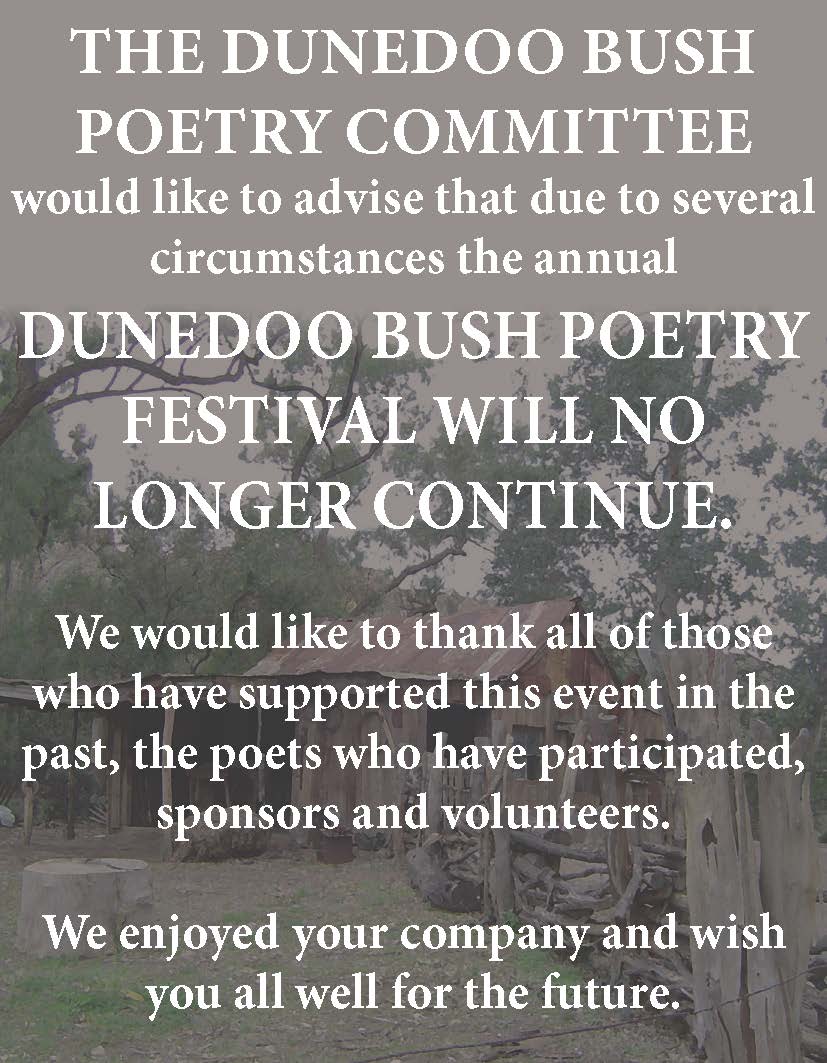 dunedoo bush poetry final notice